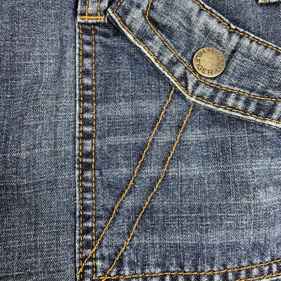 Tommy Hilfiger 7 Denim Skirt  33 Straight Knee Length - Picture 3 of 5